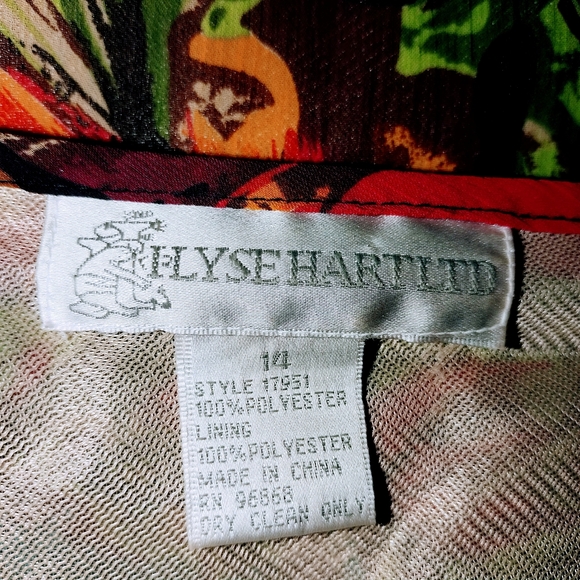 Elyse Hart Ltd Tropical Skirt 14 - Picture 2 of 4
